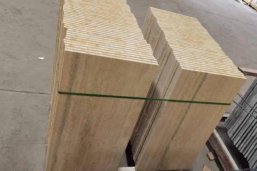 بلاط أرضيات من الترافرتين الفضي الرمادي