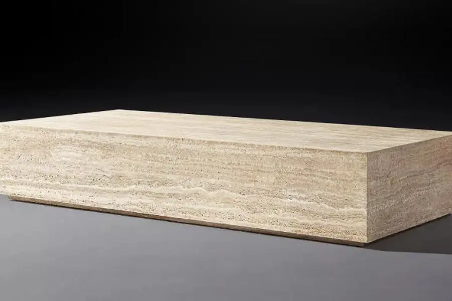 طاولات ترافرتين إيطالي بيج ترافرتين طويل القاعدة