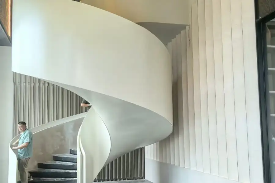 석회암 81 모카 크림 석회암 빌라 계단 및 특징 벽 프로젝트