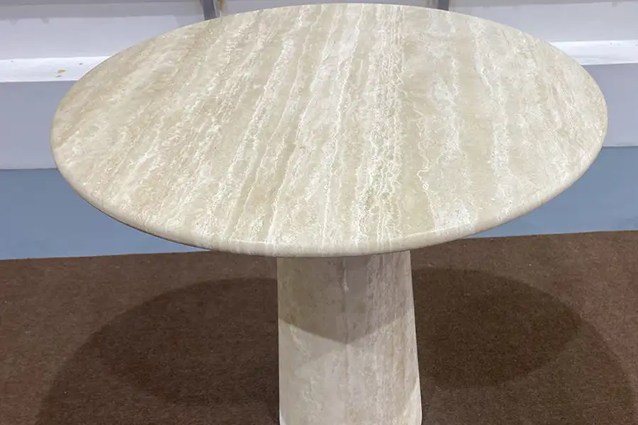 طاولات قهوة مستديرة من الترافرتين نافونا