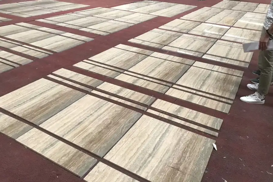 بلاط كسوة الجدران من الترافرتين الأزرق المحيطي