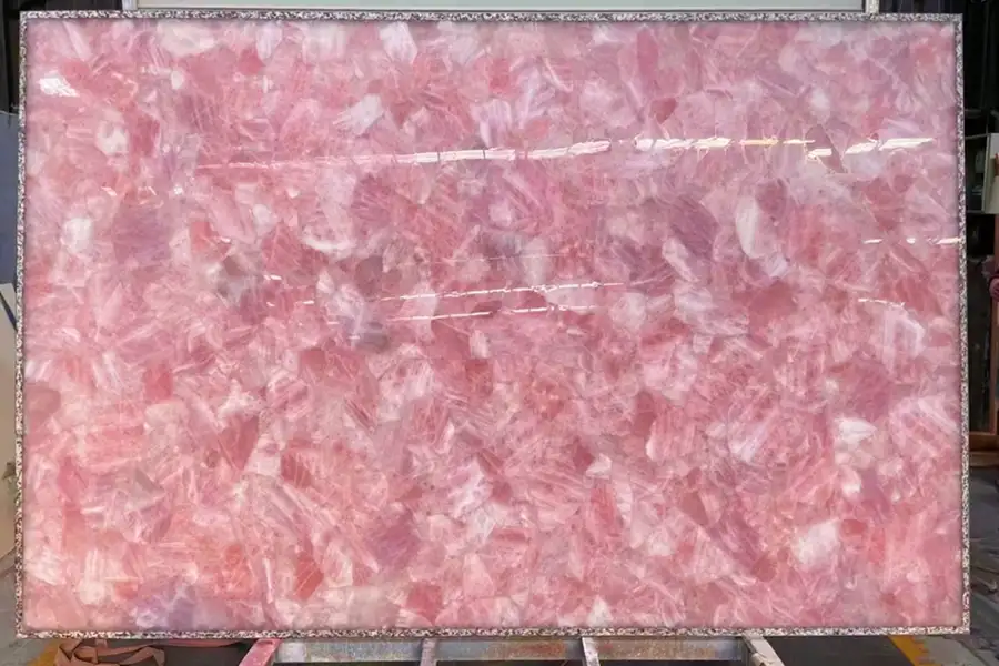 Roze Kwarts Kristalplaat