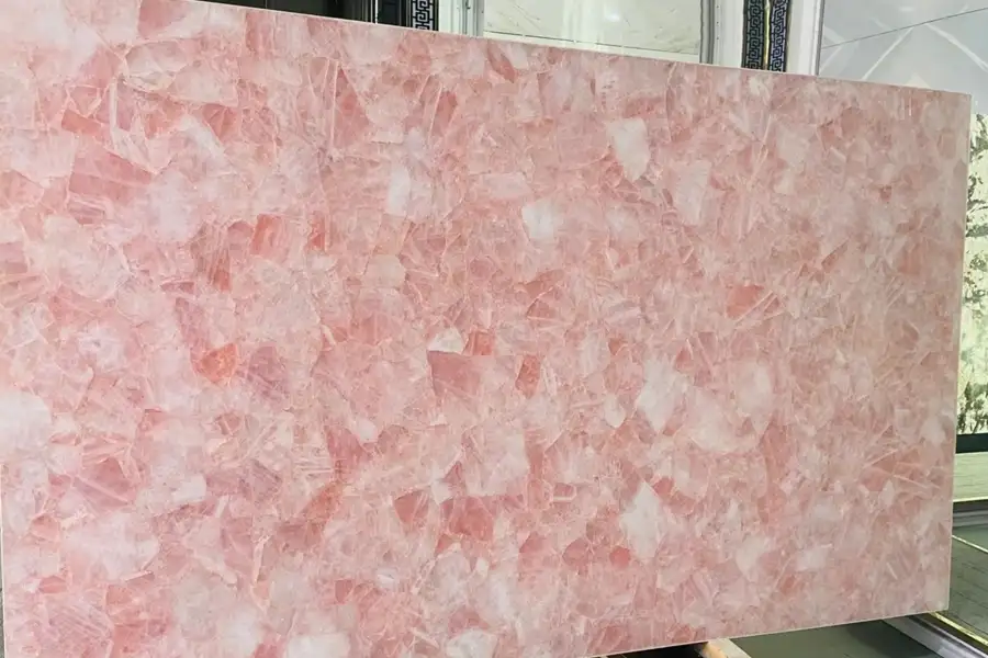 Roze Kwarts Edelsteenplaten