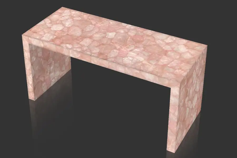 Halfedel Roze Kwarts Waterval Tafels