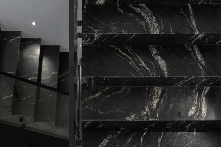 Black Belvedere Granite Villa Stair Cases