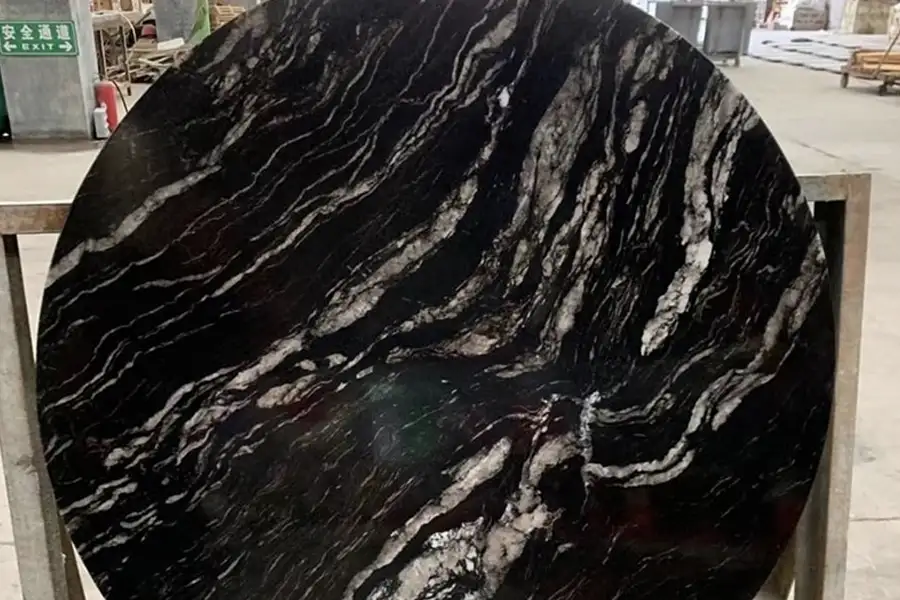 Black Titanium Granite Round Tables