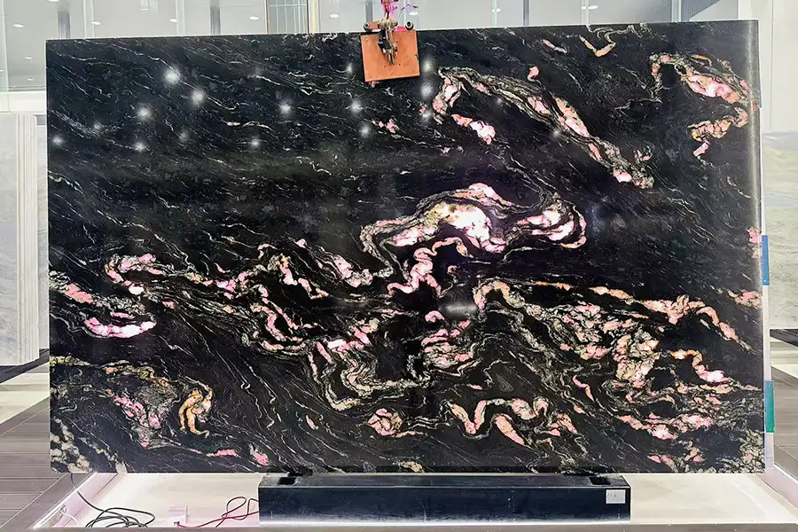 Black Titanium Granite Translucent Slabs