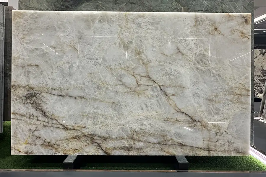 Кварцитовые плиты Cristallo Bianco