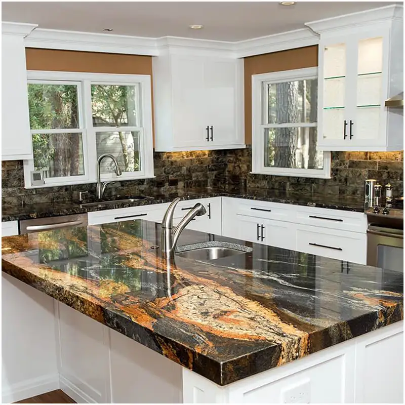 Magma Gold Granite Slabs, Tiles and Countertops Factory-FOR U STONE