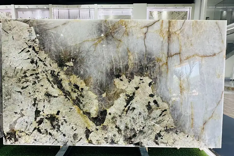 Patagonië witte kristal kwartsietplaat