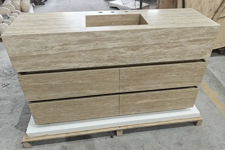 Roman Classico Travertine Vanity Cabinets