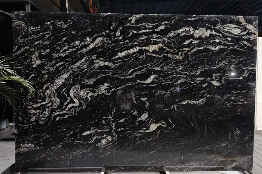 Titanium Black Brazlian Granite Slab