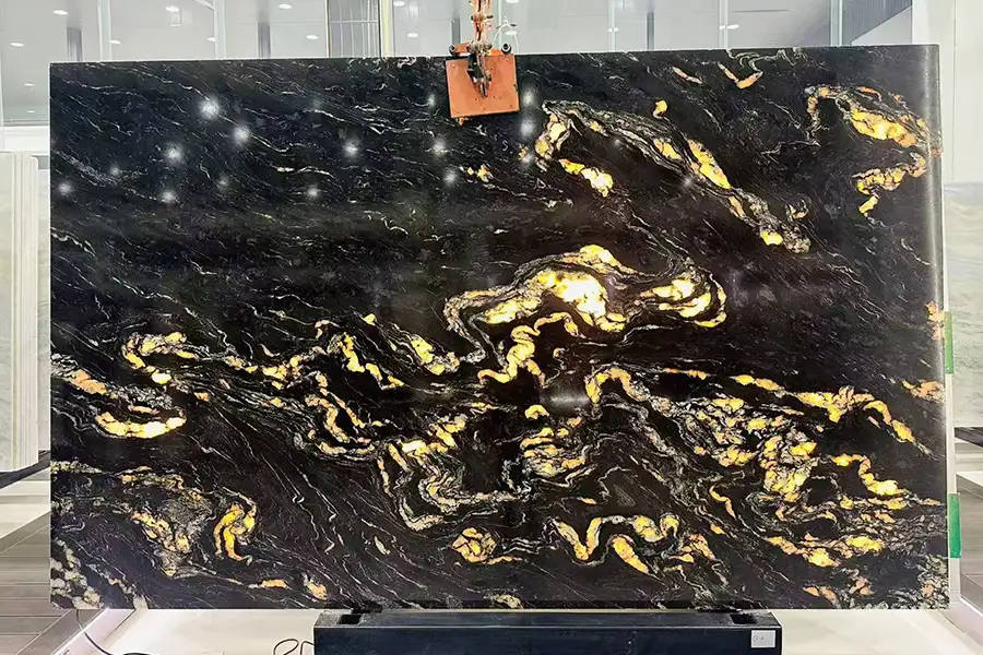 Titanium Black Granite Slab