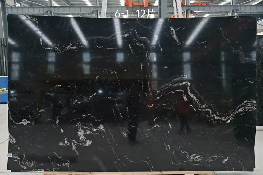 Titanium Black Granite Translucent Slab