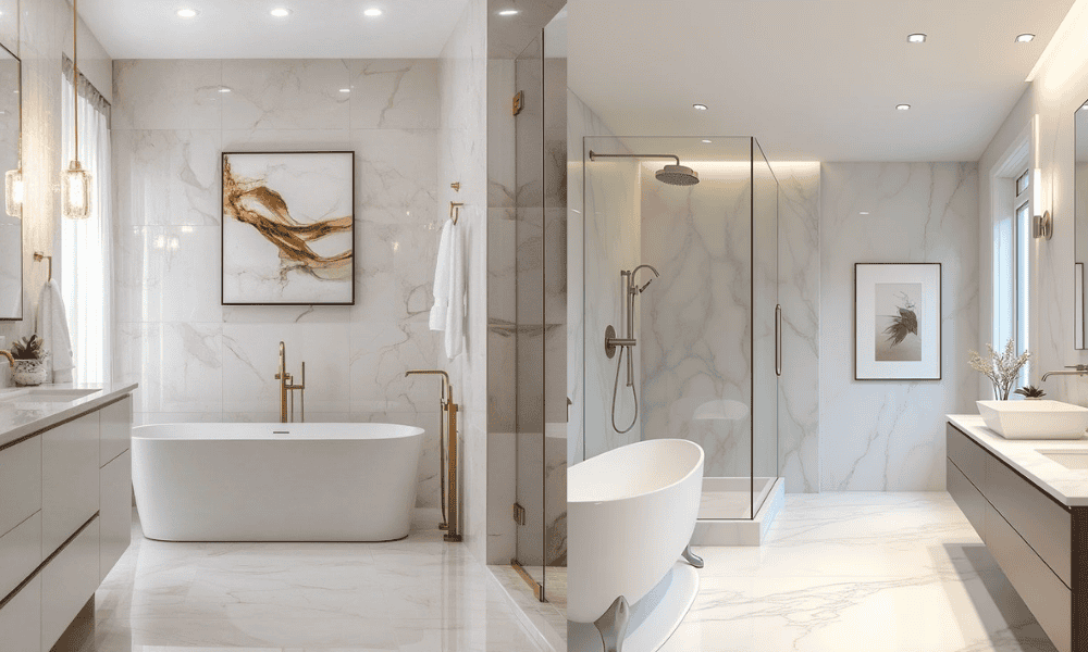  White Marble Bathroom 