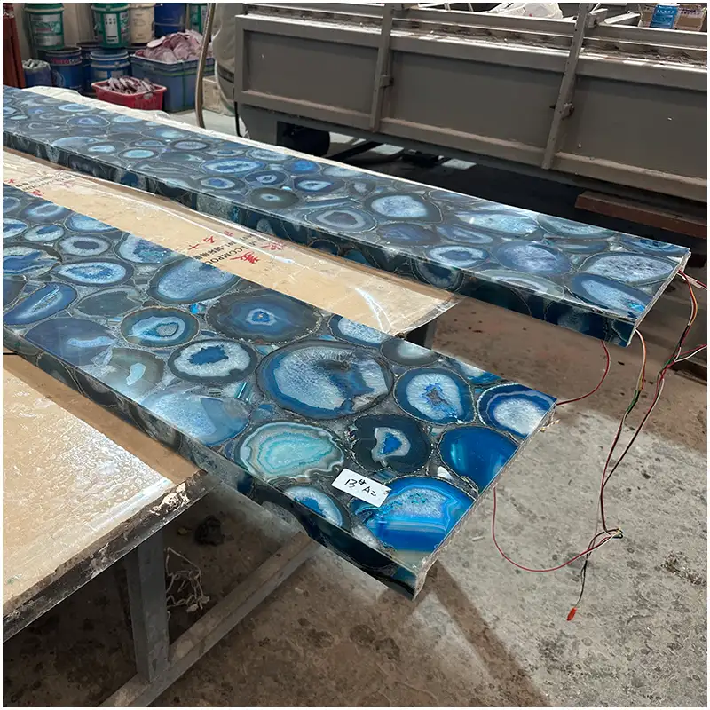 Blauer Achat Bar Tops Blauer Achat Bar Tops