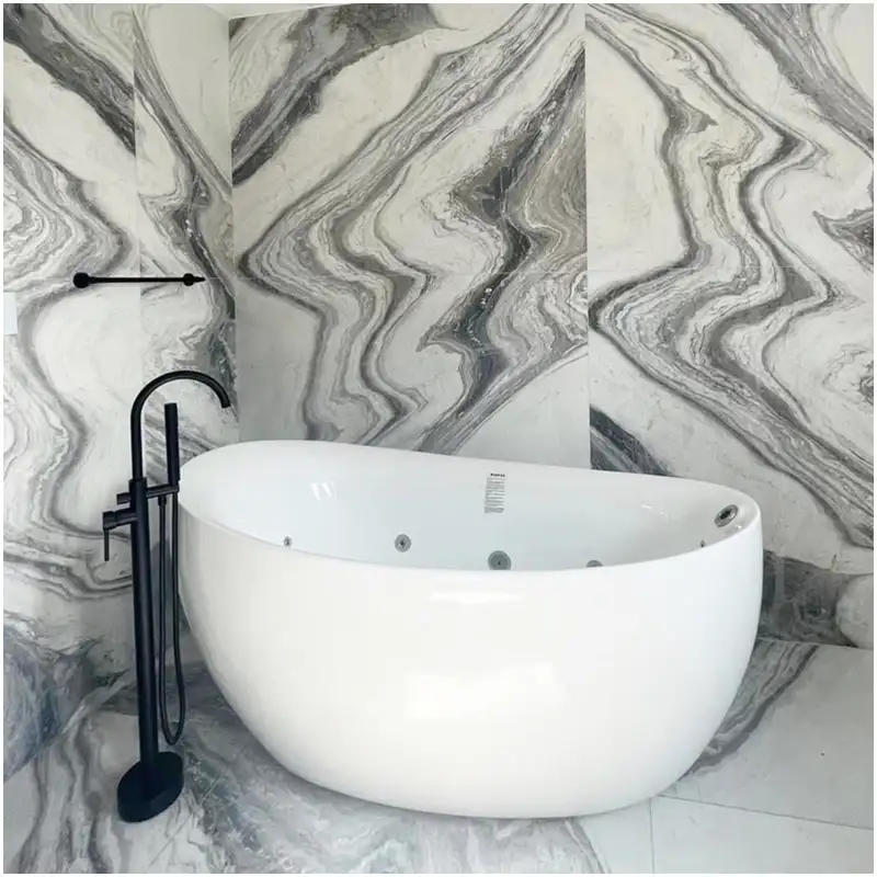 Onda Azul Mármol 1 Diseños de baños de lujo en mármol Blue Wave