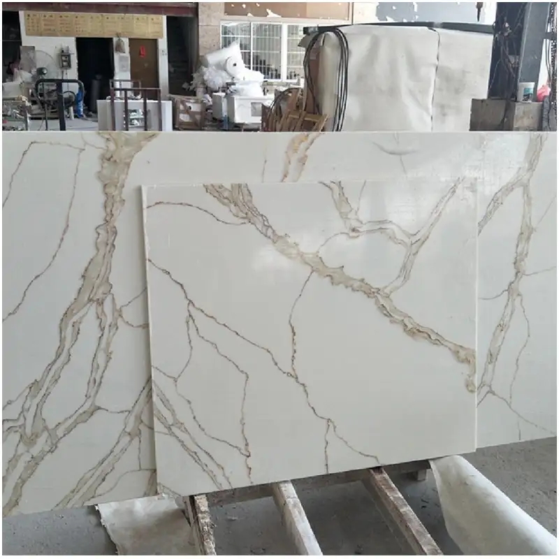 Bancadas de cozinha em quartzo Calacatta Gold Bancadas de cozinha em quartzo Calacatta Gold