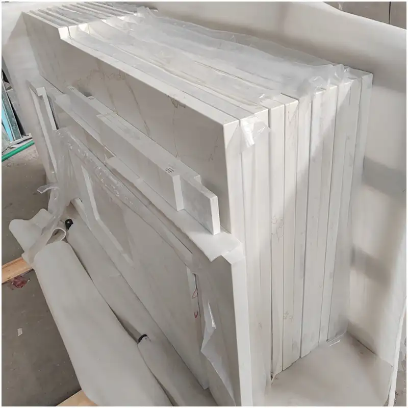 Bancadas de cozinha em quartzo Calacatta Gold Bancadas de cozinha em quartzo Calacatta Gold