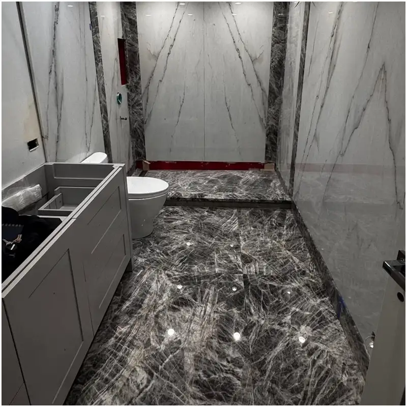 Cristallo Fume Calciet Marmer 1 Cristallo Fume Calcite Marmer Luxe Badkamer Vloeren