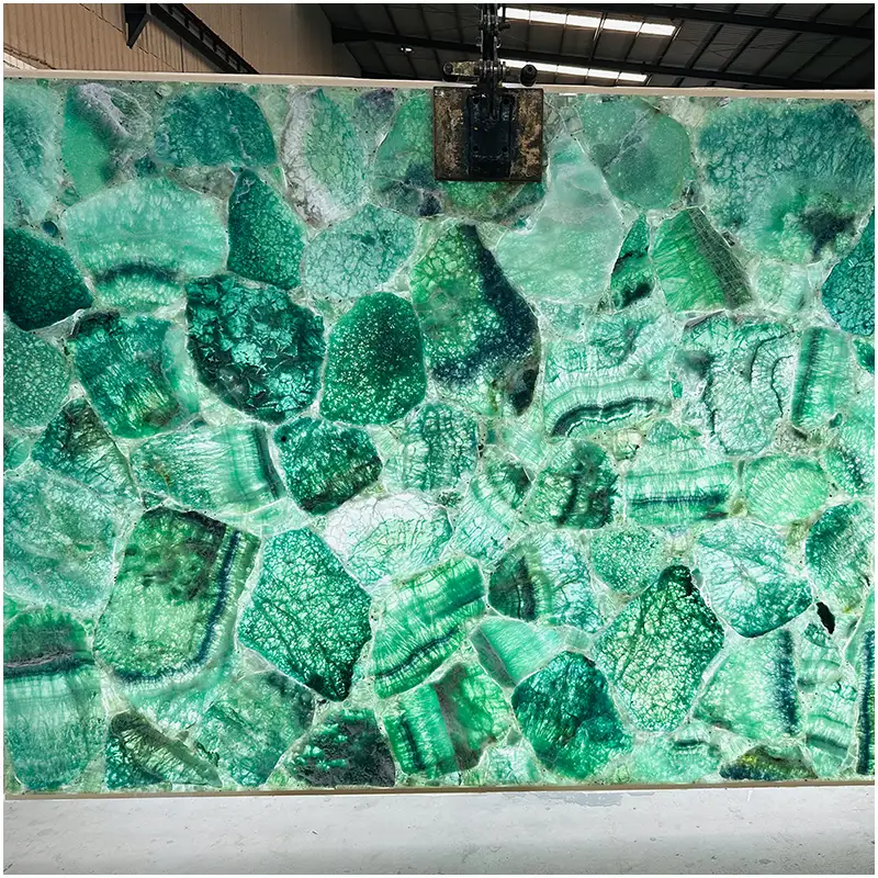 Green Fluorite Semi-Precious Slab