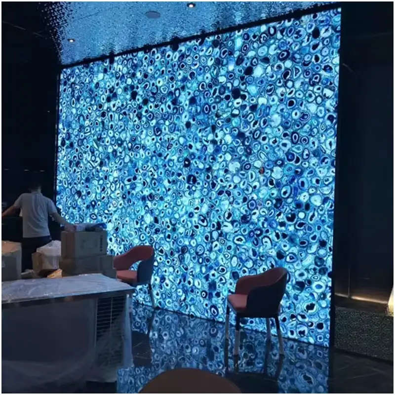 백라이트 블루 마노 석판이 럭셔리 인테리어 디자인을 변화시키는 방법