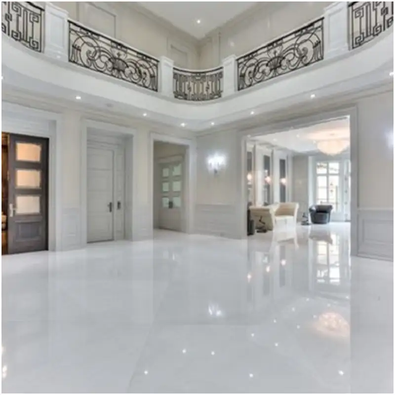 Beyaz Kristal Mermer Villa Lobi Zemin Döşeme Projeleri