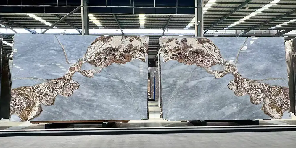 Deep-River-Marble-Bookmatched-Slabs-View