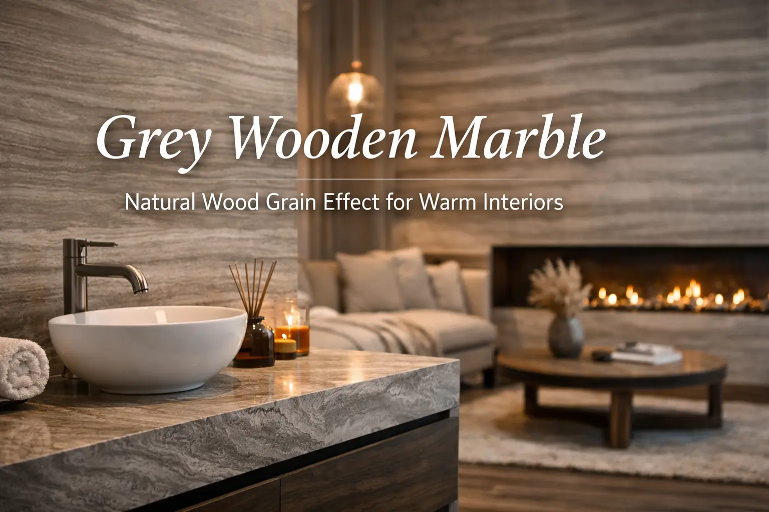 Grey Wooden Marble