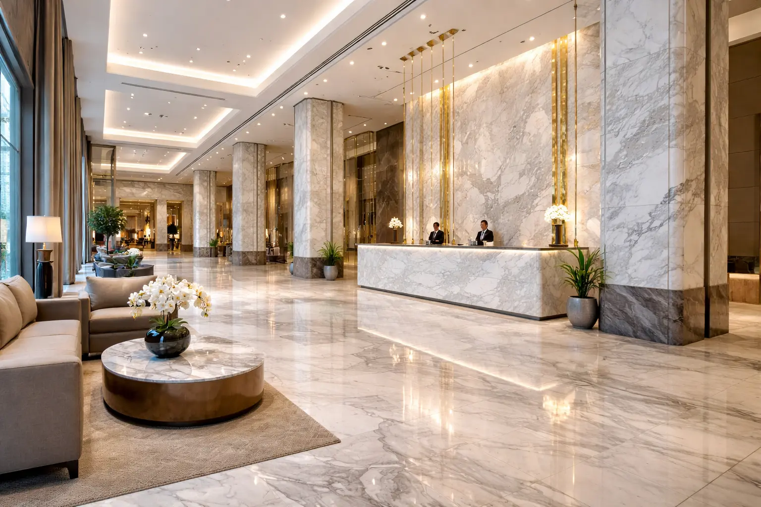 Luxury marble lobby