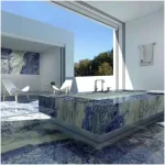 Sodalita Azul da Bolívia: O Mármore Azul Real para Vestíbulos Comerciais de Luxo de 2026
