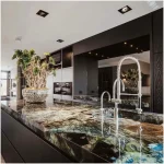 Lemurian Blue Granite 2026: Technical Guide for Luxury Hotel Bars & Cut-to-Size Tiles