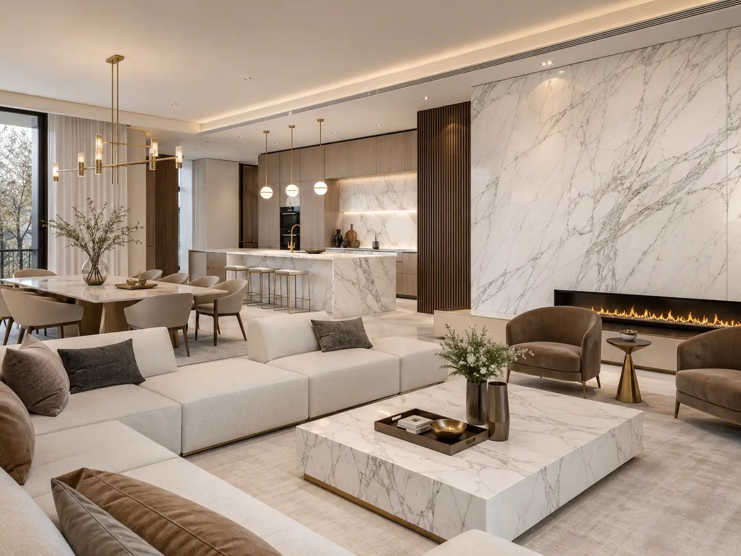 White Marble Indoor Applications