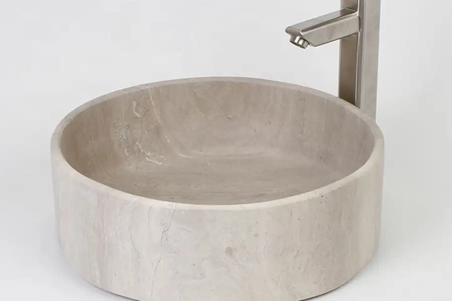 White-Woodvein-Marble-Bowl-Vessel-Sinks