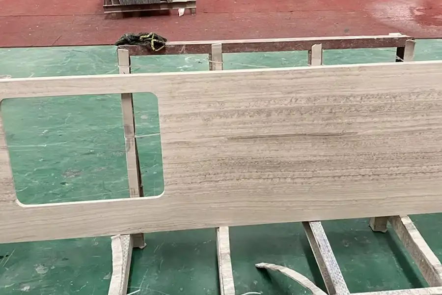 Wooden-White-Marbel-Single-Sink-Vanity-Tops