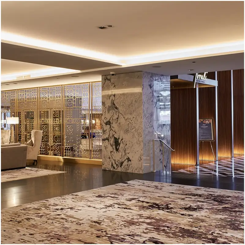 Hotel Wall Cladding Stone: How to Compare It With Marble Lobby Flooring 2 Natural-Marble-Hotel-Lobby-Wall-Cladding-Designs