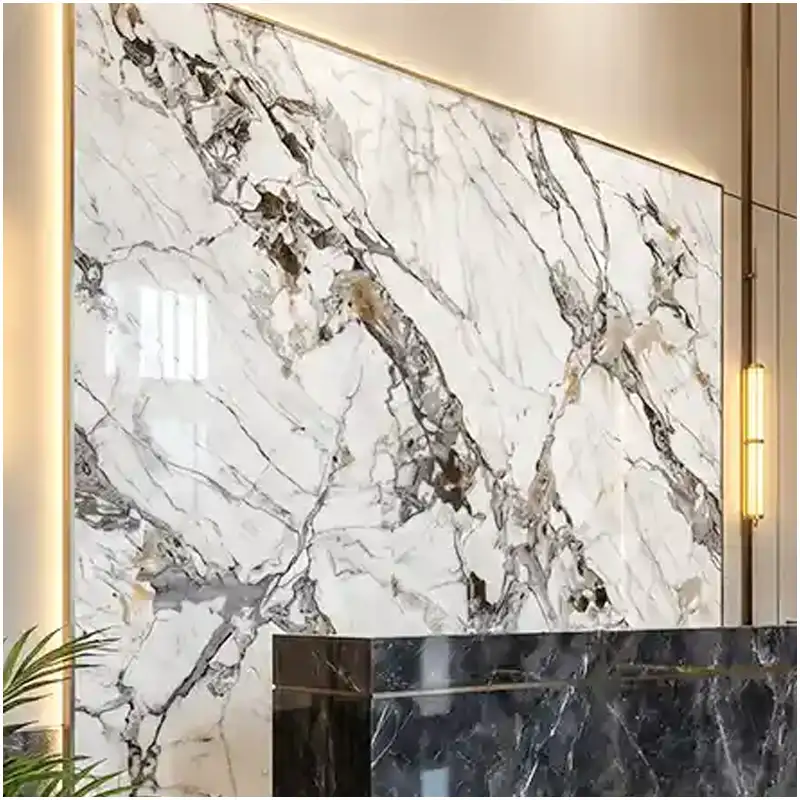 Hotel Wall Cladding Stone: How to Compare It With Marble Lobby Flooring 3 Natural-Marble-Hotel-Lobby-Wall-Cladding-Tiles-Designs